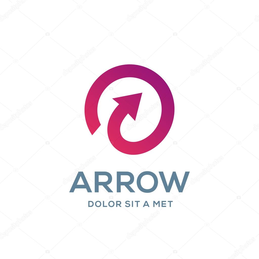 Abstract business logo icon design template with arro