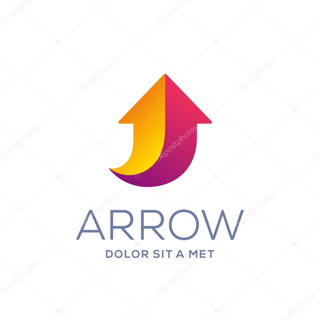 Abstract business logo icon design template with arro
