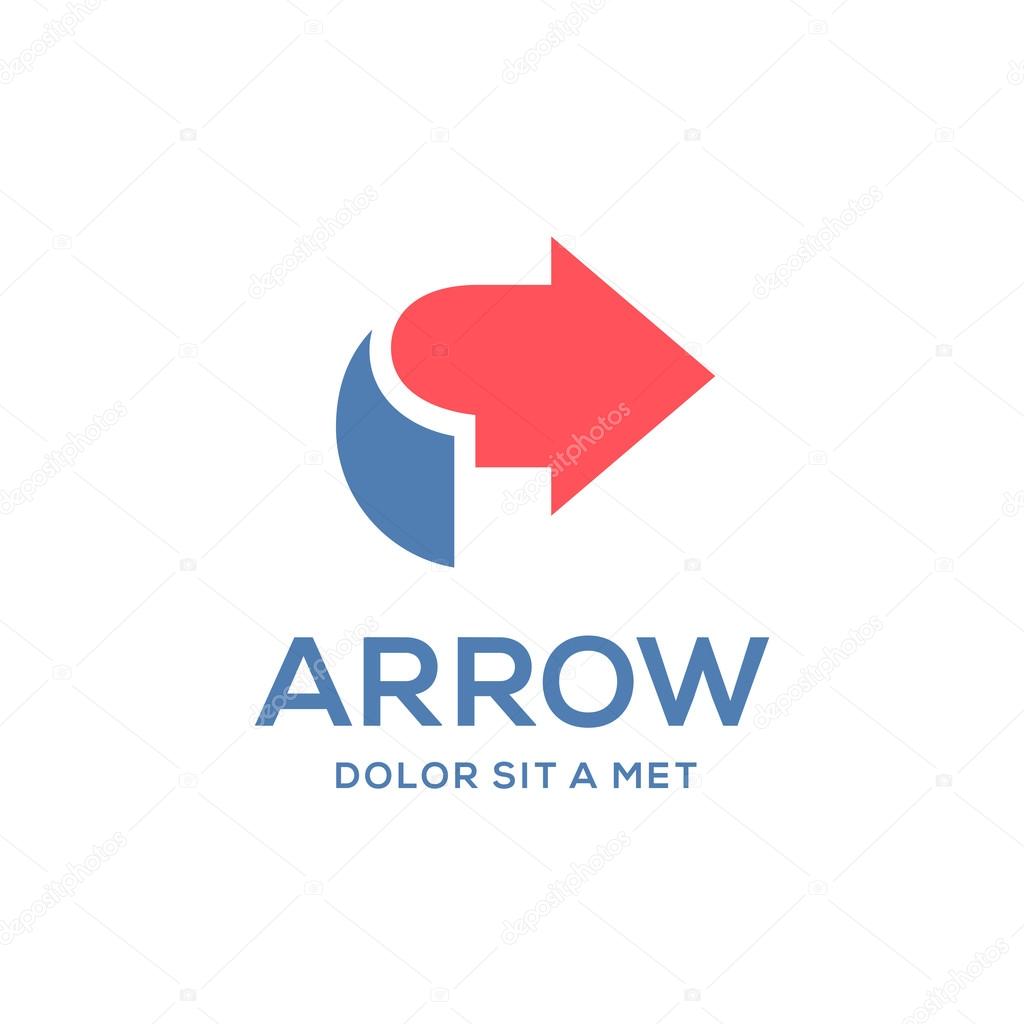 Abstract business logo icon design template with arro