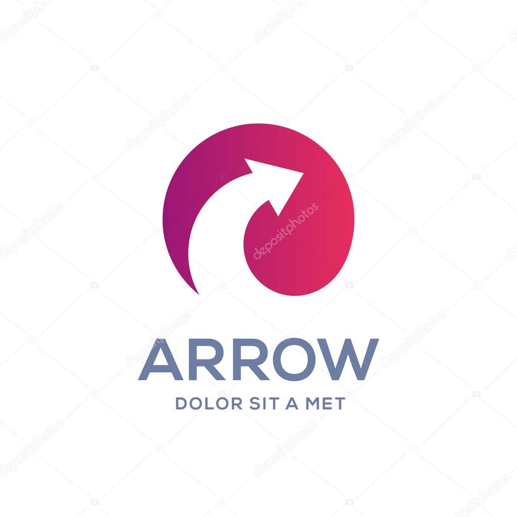 Abstract business logo icon design template with arro
