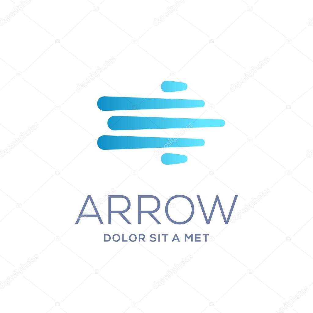 Abstract business logo icon design template with arro