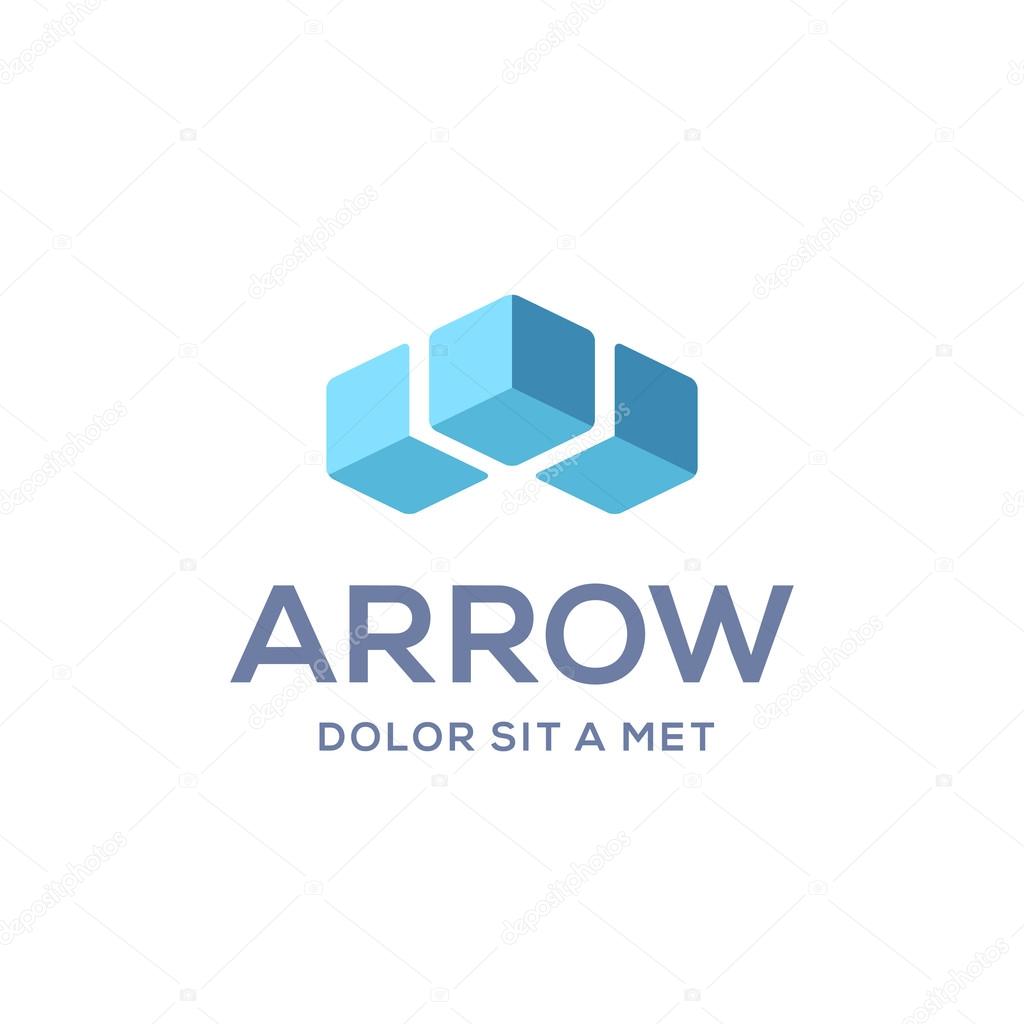 Abstract business logo icon design template with arro