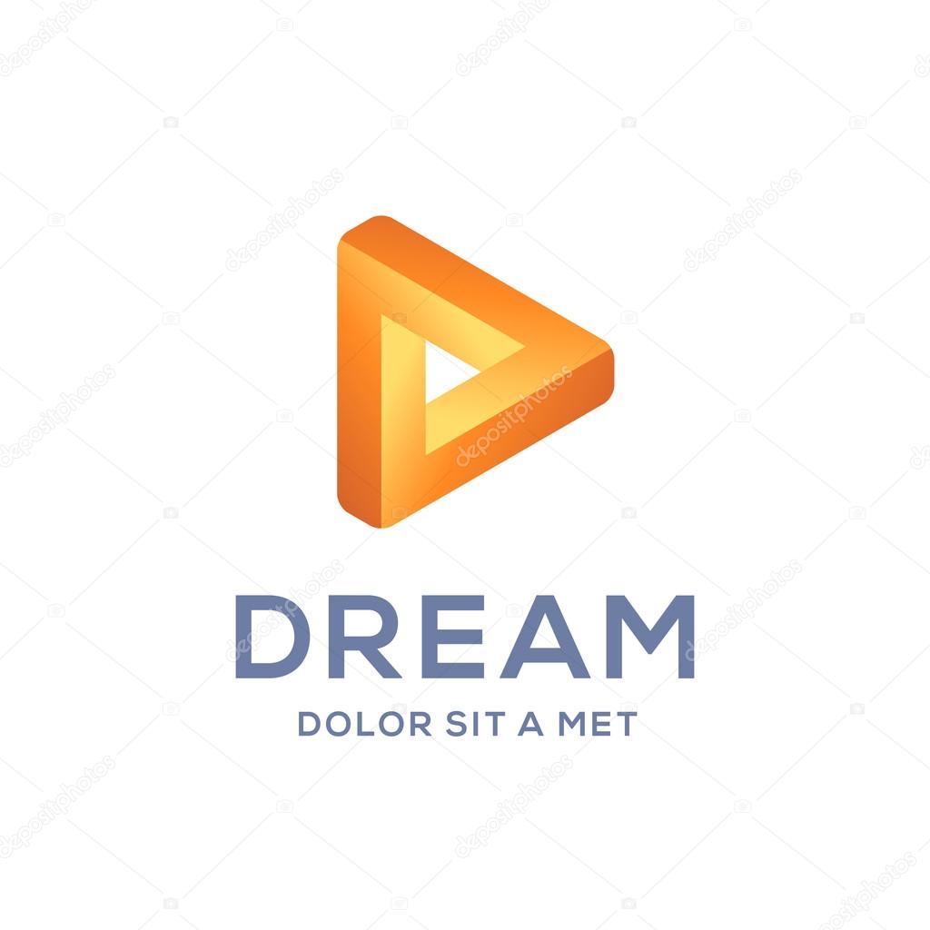 Letter D arrow logo icon design template element