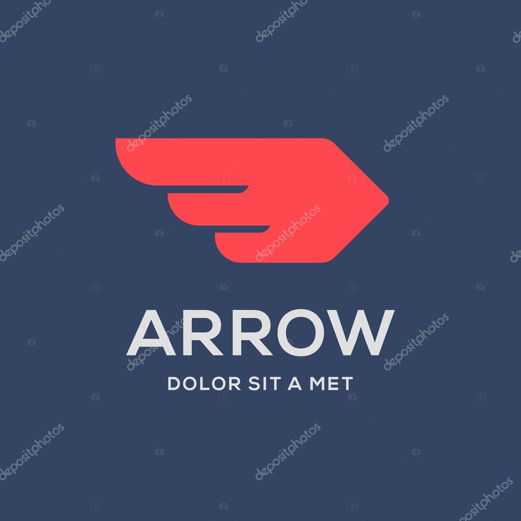 Abstract business logo icon design template with arro