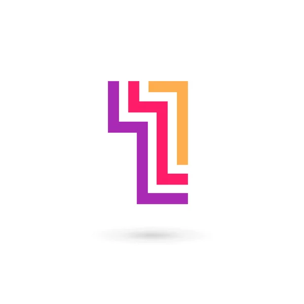 Nummer ett 1 logotyp ikon designmall element — Stock vektor