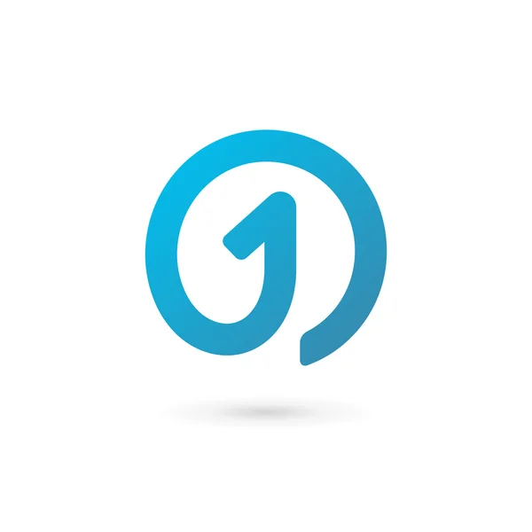 Número uno 1 elementos de plantilla de diseño de icono de logotipo — Vector de stock
