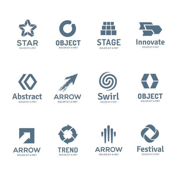 抽象的なビジネス ロゴ アイコンのデザイン テンプレート要素のセット — ストックベクタ
