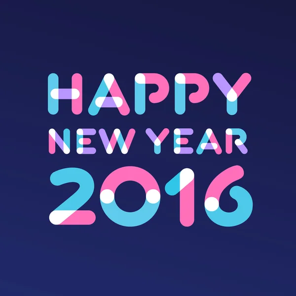 Feliz ano novo 2016 projeto do cartão de saudação — Vetor de Stock