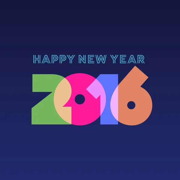 Feliz ano novo 2016 projeto do cartão de saudação — Vetor de Stock