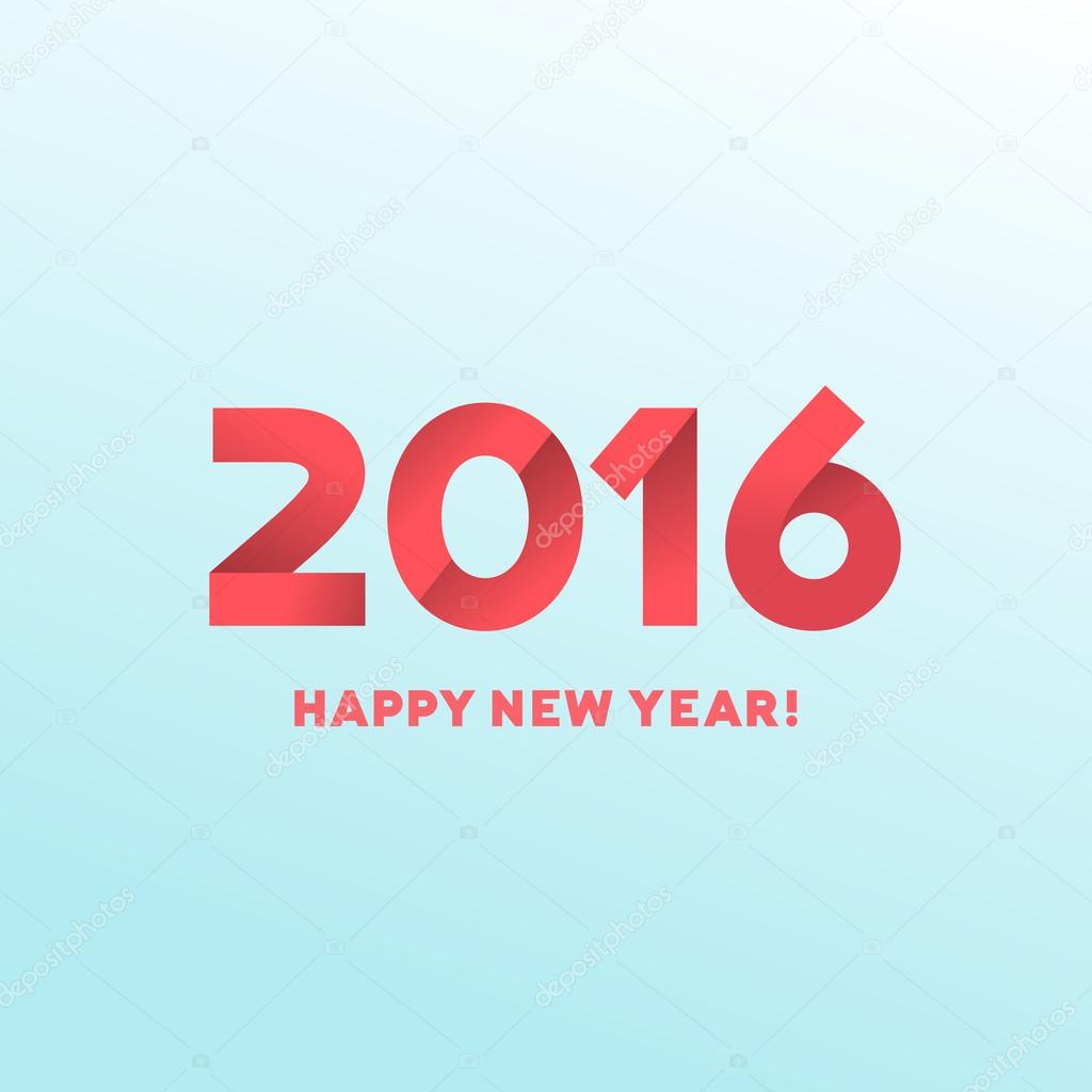Happy new year 2016 greeting card design Stock Vector Image by ©arbuzu