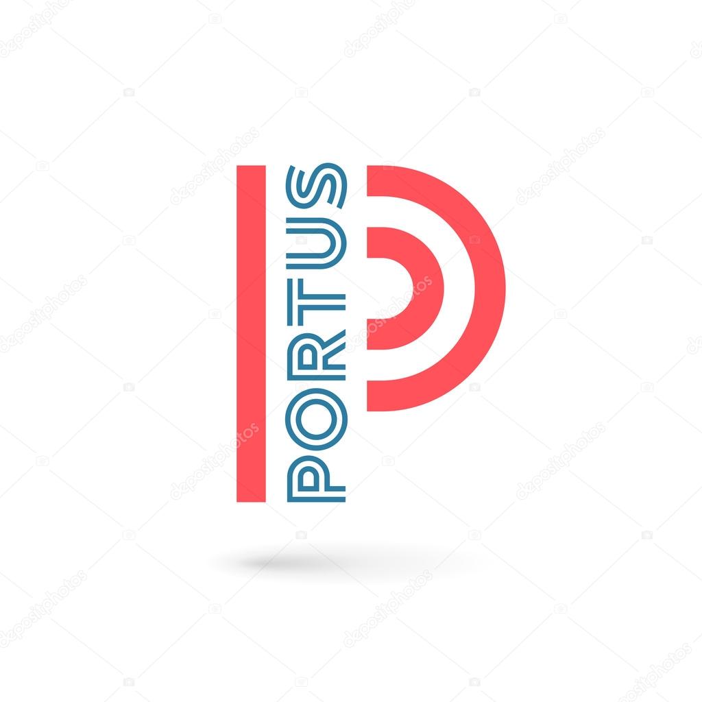Letter P logo icon design template elements