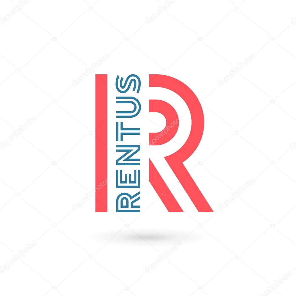 Letter R logo icon design template elements