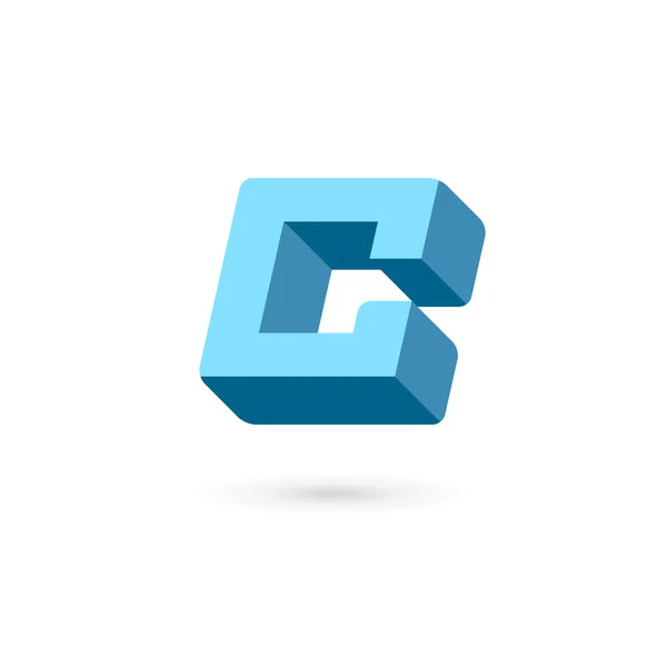 Bokstav C logotyp ikon designmall element — Stock vektor