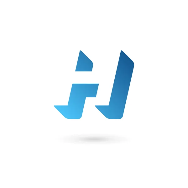 Letra H logotipo ícone design elementos de modelo — Vetor de Stock