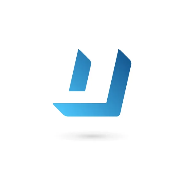 Bokstav U logotyp ikon designmall element — Stock vektor