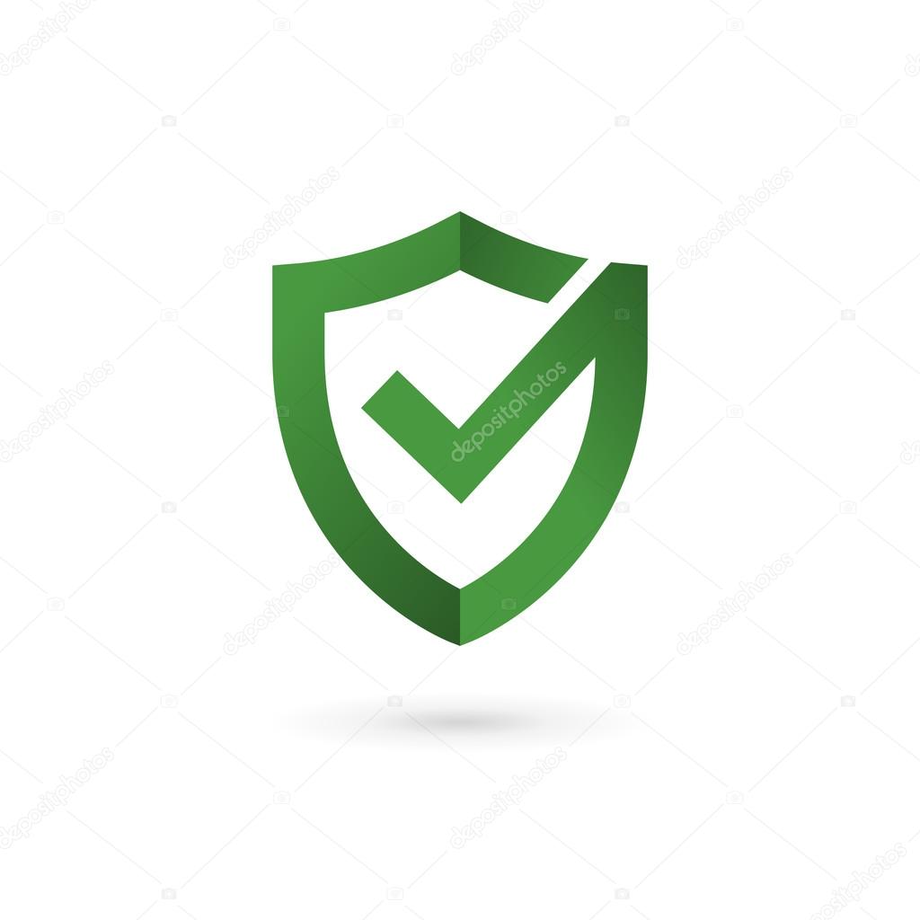 Shield check mark logo icon design template element