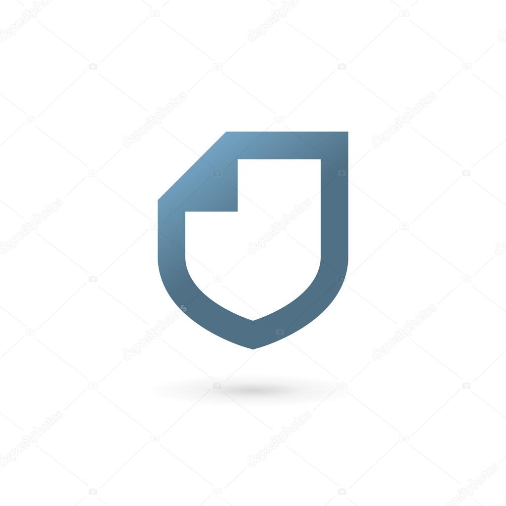 Shield document logo icon design template element