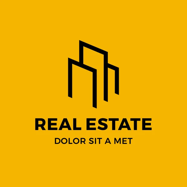 Imobiliário casa logotipo ícone design modelo elementos — Vetor de Stock