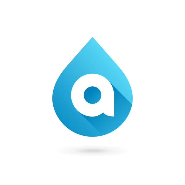 Letter A water drop logo icon design template elements — Stock Vector