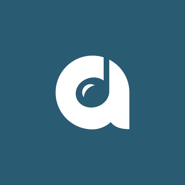 A 音楽ロゴ アイコンのデザイン テンプレート要素 — ストックベクタ