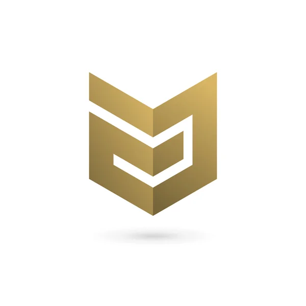 Lettera A logo scudo icona elementi modello di design — Vettoriale Stock