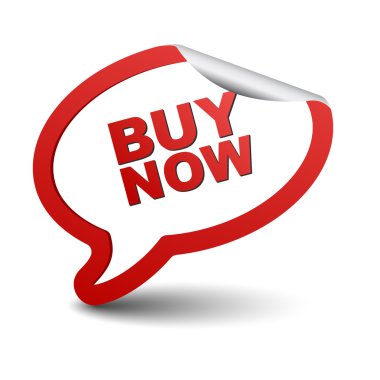 Kırmızı vektör öğesi kabarcık satın şimdi