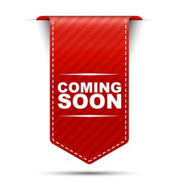 red vector banner design coming soon clipart