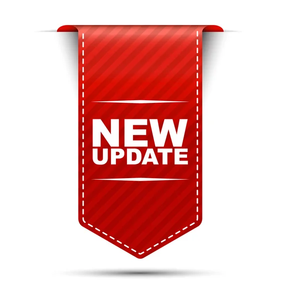 Roter Vektor Banner Design neues Update — Stockvektor
