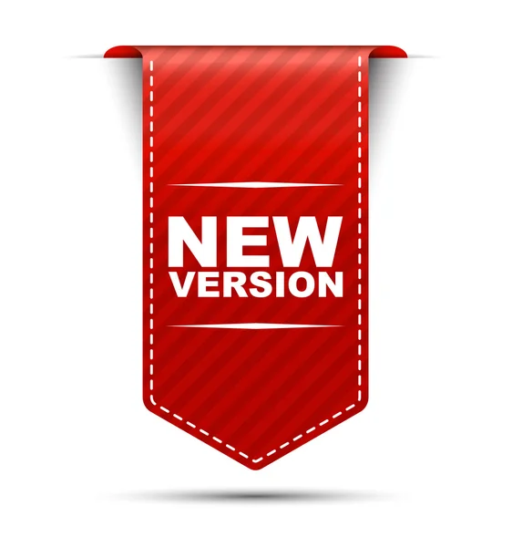 Κόκκινο διάνυσμα banner σχεδιασμός νέα έκδοση — Διανυσματικό Αρχείο
