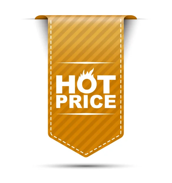Naranja vector banner diseño precio caliente — Vector de stock