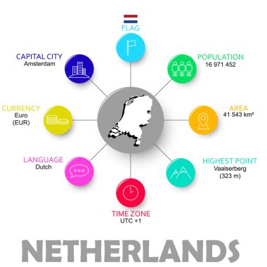 kolay Infographic vektör Hollanda devlet