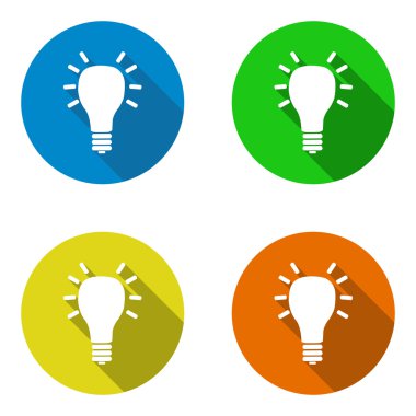 vektör renkli düz simgeler fikir ayarla