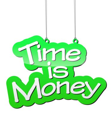 Yeşil vektör arka plan vakit nakittir