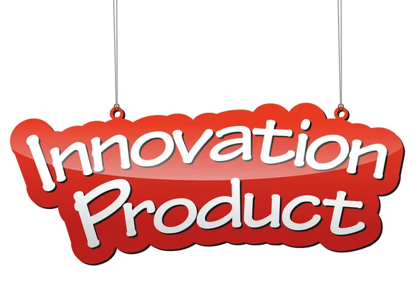 Vector rojo fondo innovación producto — Vector de stock