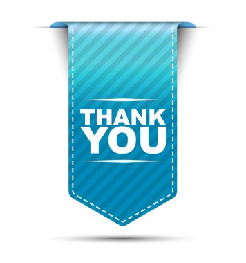 Mavi vektör afiş tasarım teşekkürler 