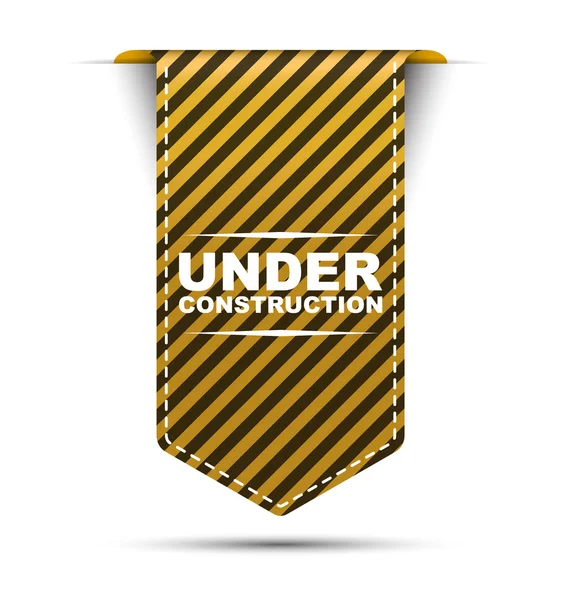 Diseño de banner vector amarillo en construcción — Vector de stock