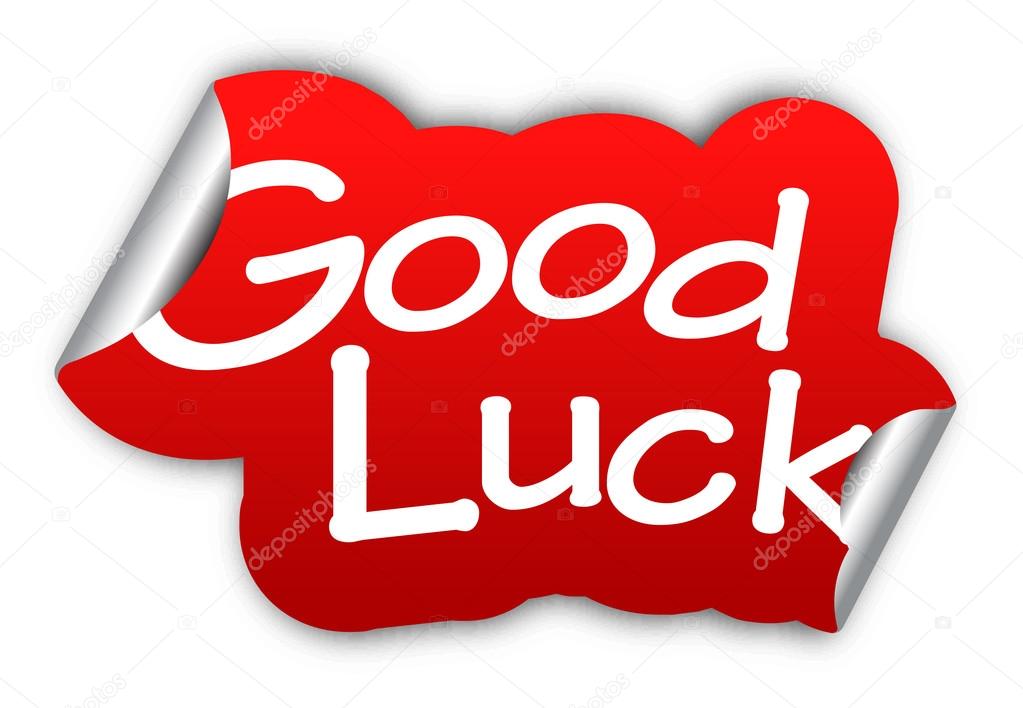 Red vector sticker good luck Stock Vector by ©houbacze 106067736