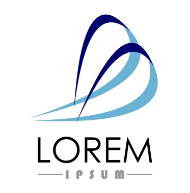 Mavi vektör iş logo tasarımı