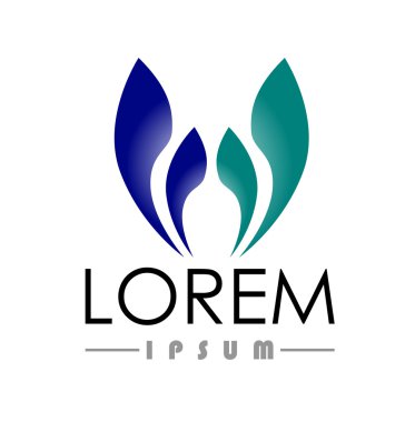 mavi yeşil vektör iş logo tasarımı