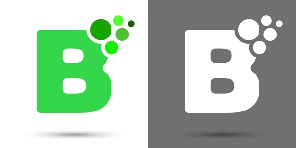 Logo letra b, logo verde letra b, logo blanco letra b, vector — Archivo Imágenes Vectoriales