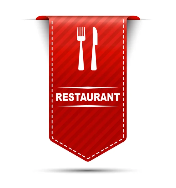 Restaurant, banner Restaurant, Red banner Restaurant, rode vector — Stockvector