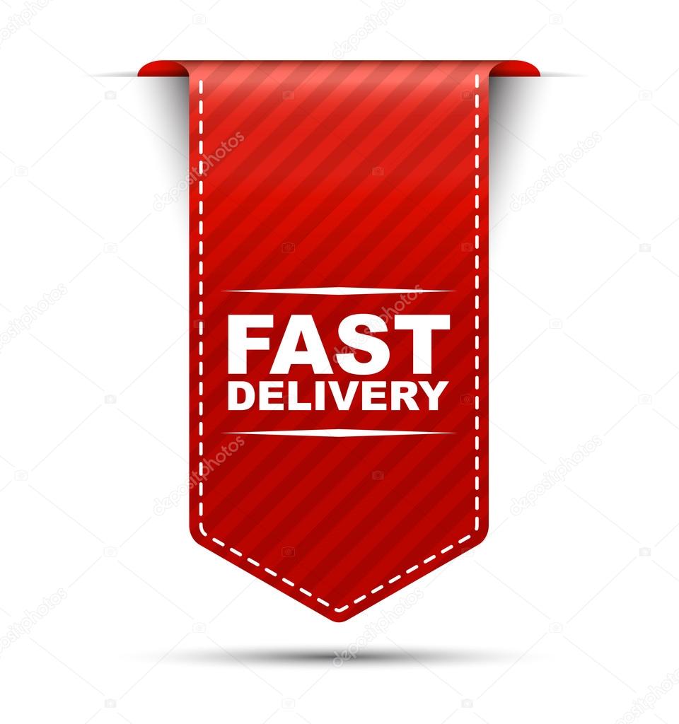 Fast delivery, banner fast delivery, red banner fast delivery, r