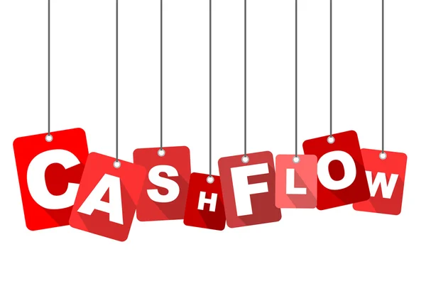 Cashflow, red vector cashflow, flat vector cashflow, background cashflow — Stock Vector