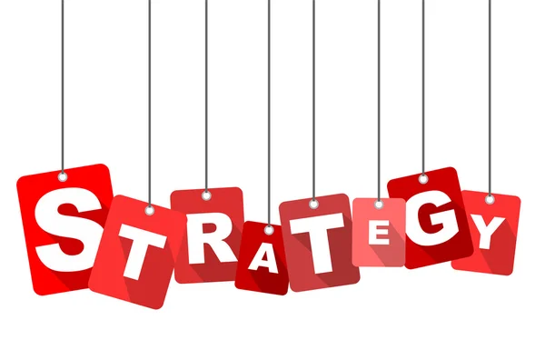 Estratégia, estratégia vetorial vermelho, estratégia vetorial plano, estratégia de fundo — Vetor de Stock