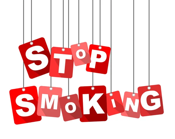 Бросить курить, красный вектор бросить курить, плоский вектор бросить курить, фон бросить курить — стоковый вектор