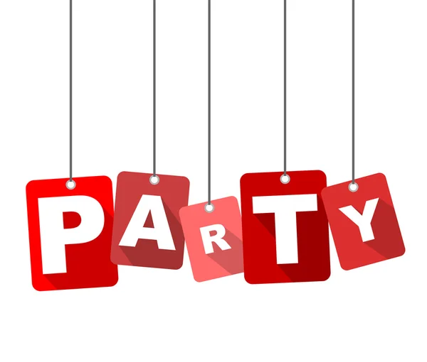 Party, piros vektor party, lapos vektor party, háttér fél — Stock Vector