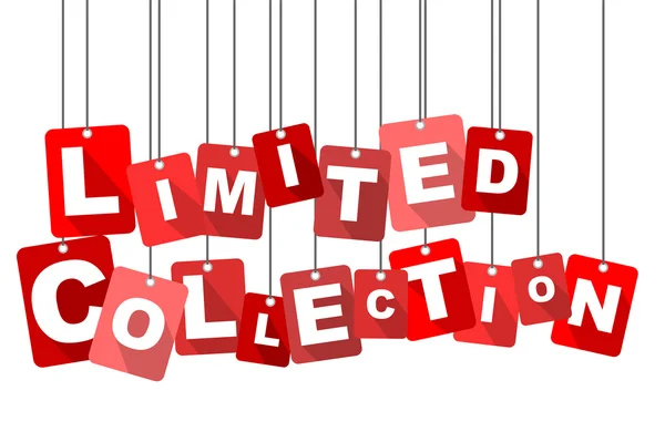 Kolekcja limitowana, kolekcja limitowana w czerwonym wektorze, kolekcja ograniczona wektorowa, kolekcja ograniczona w tle — Wektor stockowy