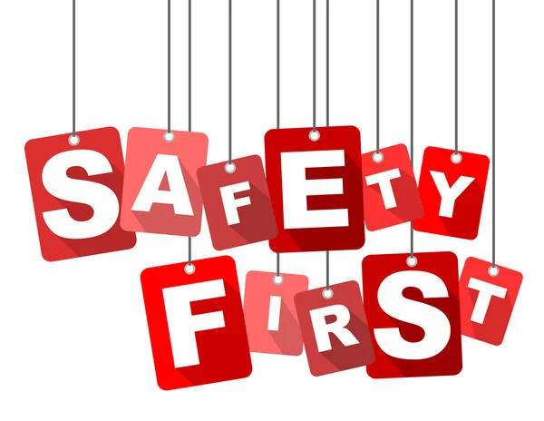 Ασφάλεια πρώτα, κόκκινο διάνυσμα ασφάλεια πρώτα, επίπεδη διάνυσμα ασφάλεια πρώτα, το υπόβαθρο ασφάλεια πρώτα — Διανυσματικό Αρχείο