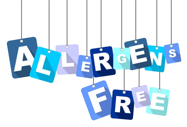 Alérgenos libres, alérgenos de vectores azules libres, alérgenos de vectores planos libres, alérgenos de fondo libres — Vector de stock