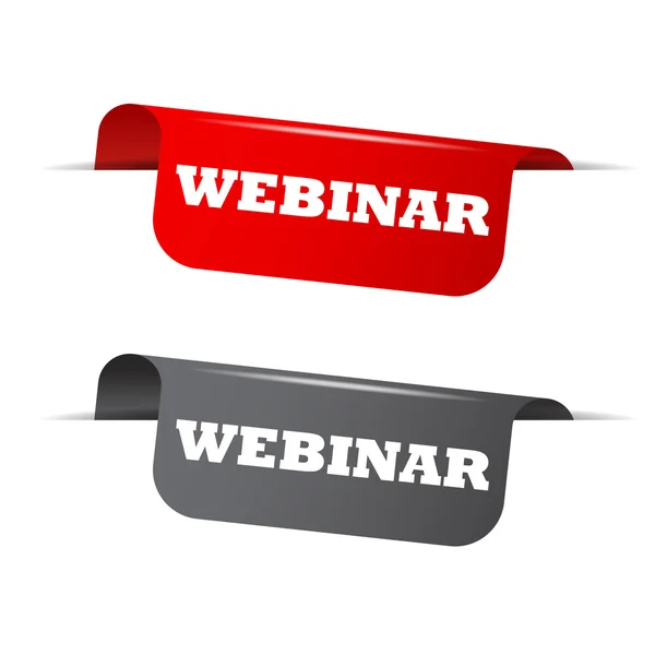 Webinar, red banner webinar, vektor elemen webinar - Stok Vektor